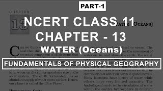 Water (Oceans) - Chapter 13 Geography NCERT Class 11 Part 1