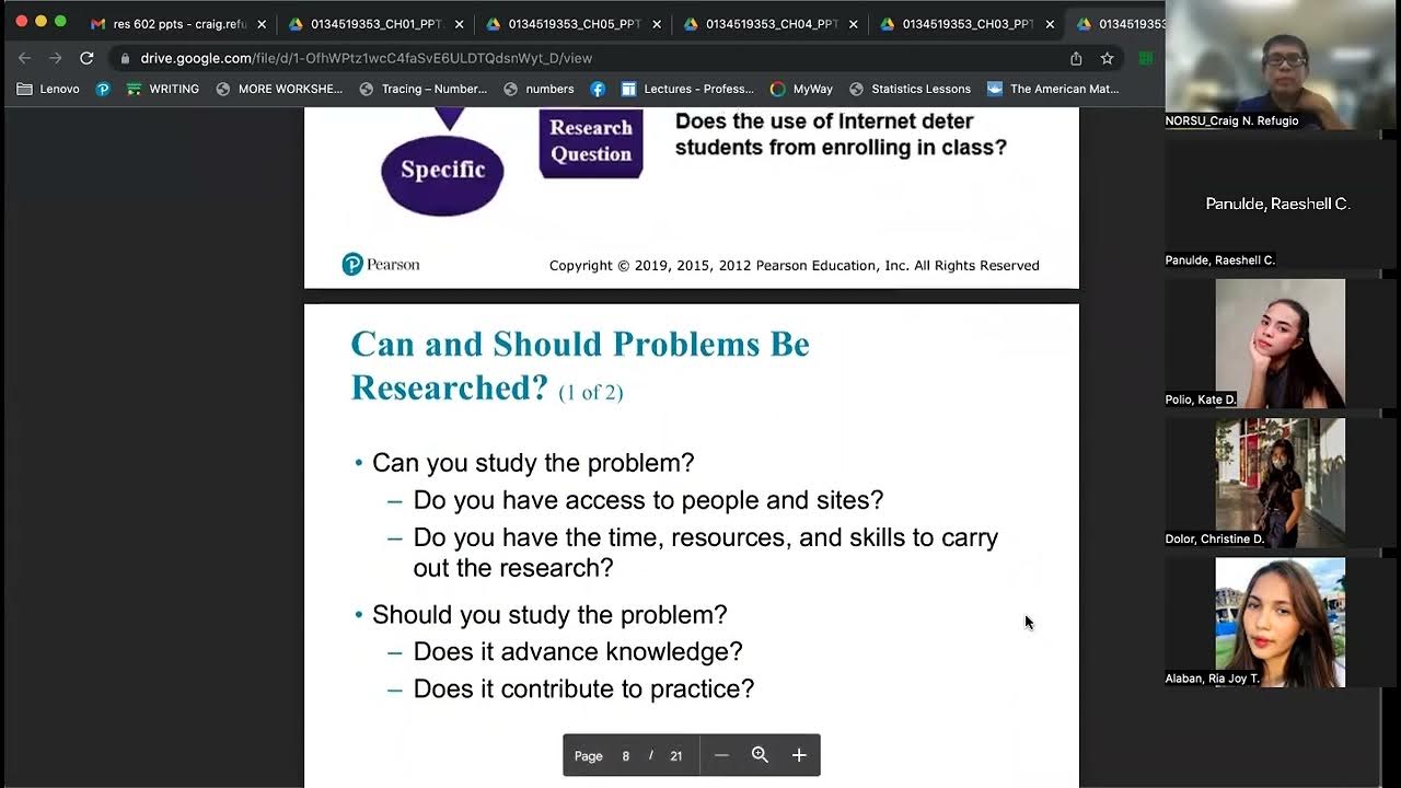 OCT 11  2022 VIDEO 2 RESEARCH PROBLEM