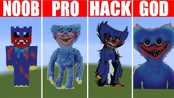 Pixel Art (NOOB vs PRO vs HACKER vs GOD) Huggy Wuggy in Minecraft