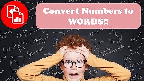 Convert Numbers to Words in Excel