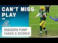 Rodgers Puts Up a Nasty Pump Fake & Runs in for the TD