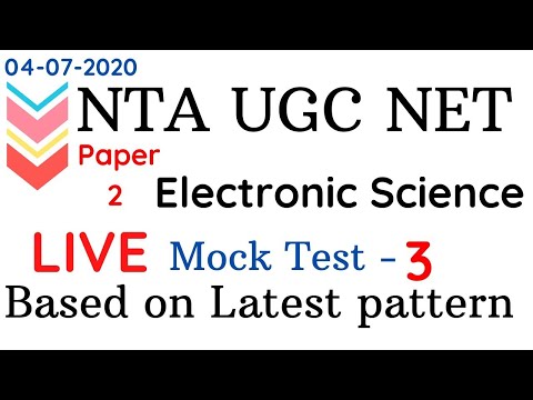 UGC NET Mock Test 3 Electronic Science