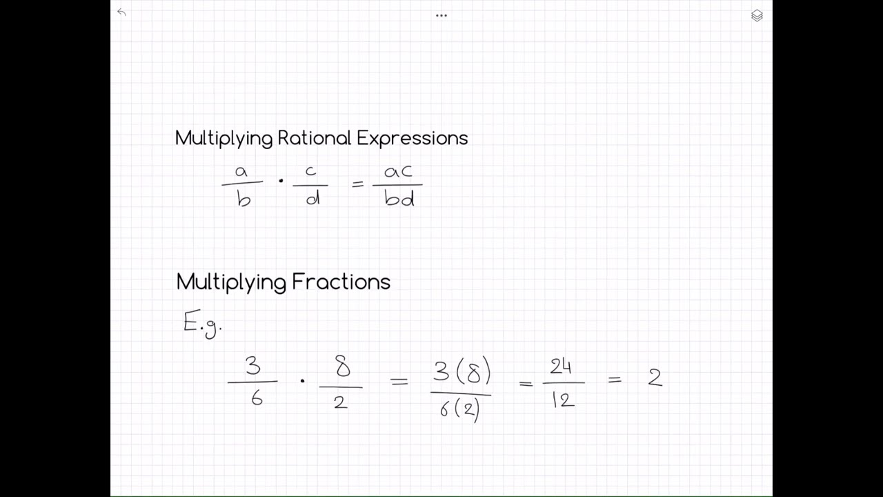 Multiplying Rational Expressions Ex. 1 - YouTube