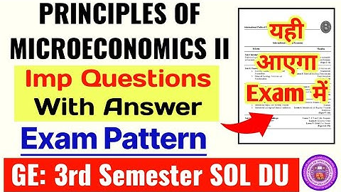 DU SOL | Principles of Microeconomics 2 Important Questions With Answer 3rd Semester Dec Exam 2025
