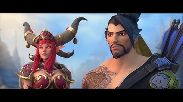 HANZO, D VA AND GENJI FIGHT WITH DRAGON #trendingvideo