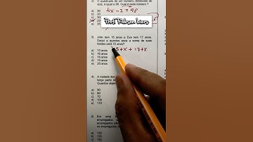 Problema de Matemática com Equação | Prof robson Liers