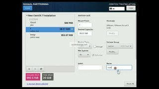 centos 7 5 installation with lvm partitioning