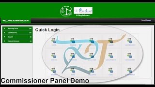 ecourt and efiling software demo Commissioner panel