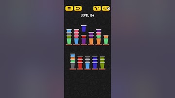 Cup Sort Puzzle Level 154 = Water Sort Puzzle Level 154 = Ball Sort Puzzle Level 154 All the same