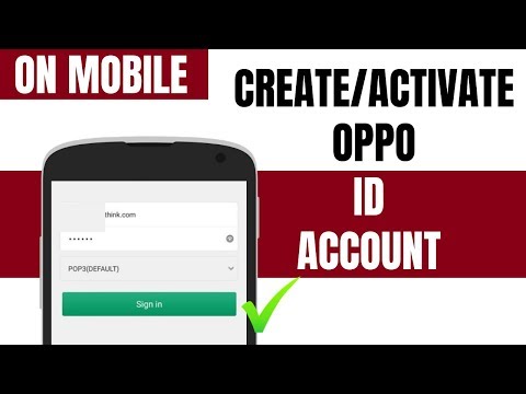 How to create oppo id Account || How to activate oppo account