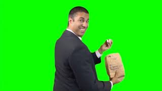 Ajit Pai eating Popcorn - Green Screen Meme