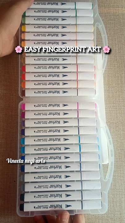 Fingerprint Tree Art 🌳 #shorts #art #fingerprint #unique #fingerart #satisfying