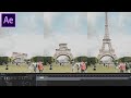 Building grow effect / Eiffel tower construction effect