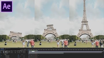 Building grow effect / Eiffel tower construction effect