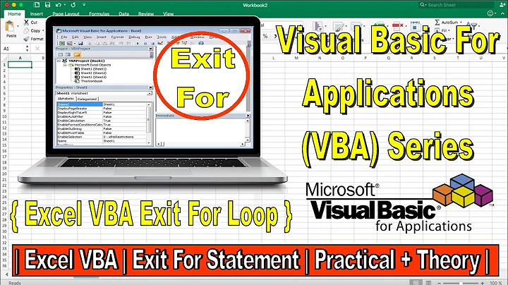 Pro Microsoft Excel VBA Course | For Next Loop | Exit For Loop | Part - 8.5 |