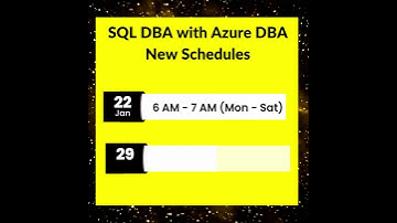#SQL DBA with Azure DBA #training #sqlschool
