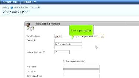 How to create a mail account in WebsitePanel