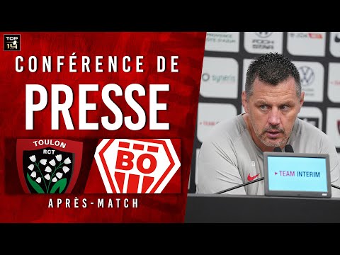 Conférence de presse d'après-match J9 Toulon/Biarritz