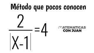 ECUACIONES CON VALOR ABSOLUTO EN EL DENOMINADOR