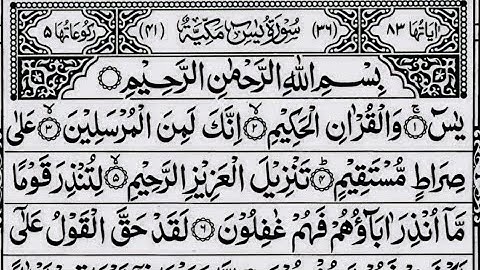 Surah Yasin (Yaseen ( | 36 سورة يس | The Holy Quran By Sheikh Abdur-Rahman As-Sudais | Ep-0005