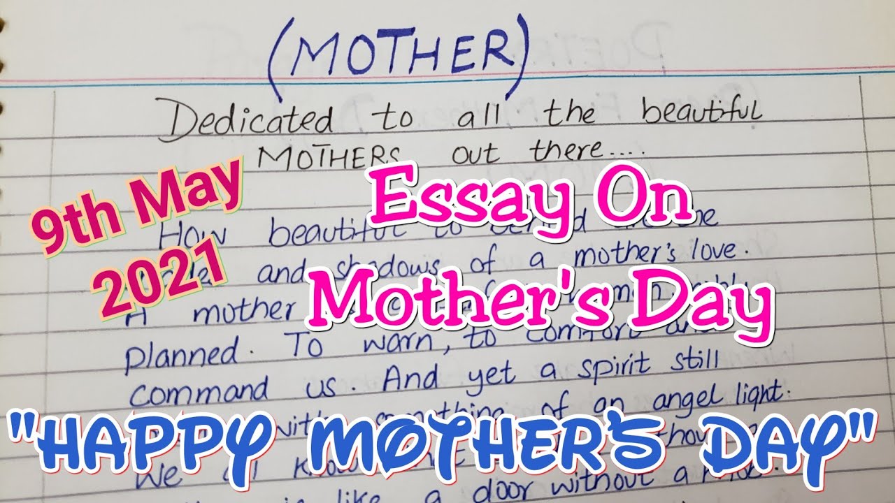 essay about mother's day gift