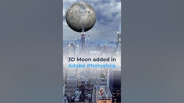 3D MOON ADDED IN ADOBE PHOTOSHOP