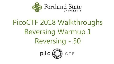 PicoCTF 2018 - Reversing Warmup 1