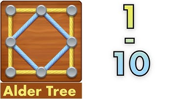 Line Puzzle: String Art | Alder Tree | Levels 1 - 10 | Walkthrough