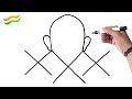 Gandhiji Drawing Most Simple From X | गांधीजी का चित्र X से बनाना सबसे आसान | Gandhiji Drawing