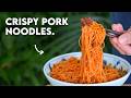 Spicy, Crispy Pork Noodles (脆哨面)
