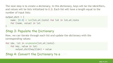 How to Combine Nested Lists in Python Using a Dictionary