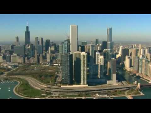 Aerial Video - View of Chicago Skyline