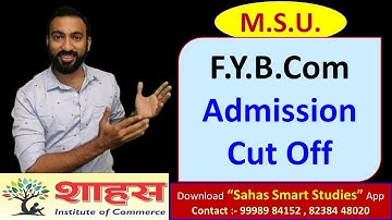 #MSU #FYBCOM || Admission Information for 2021-22 || Everyone will Get Admission #Sahas #Bhavinshah