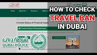 How to Check if You Have a Travel Ban in Dubai via Dubai Police Website
