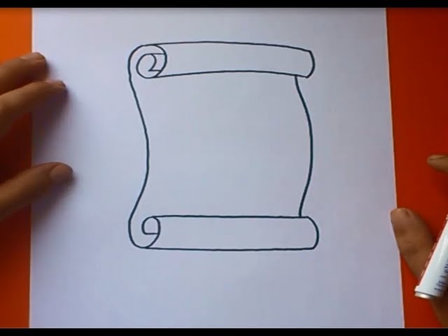 Como dibujar un pergamino paso a paso  How to draw a 