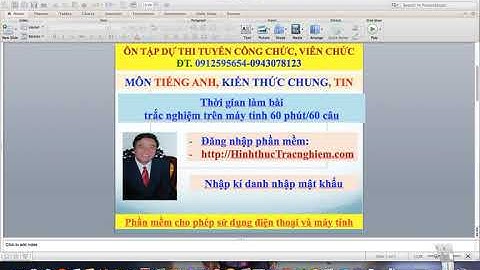 ÔN TÂP DỰ TUYỂN CÔNG CHỨC VIÊN CHỨC-MÔN KIẾN THỨC CHUNG, TIẾNG ANH, TIN