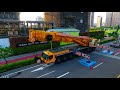 必捷吊車LIEBHERR LTM1500-8.1塔吊拆除作業