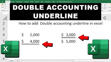 How to add double accounting underline in Excel only selected cells