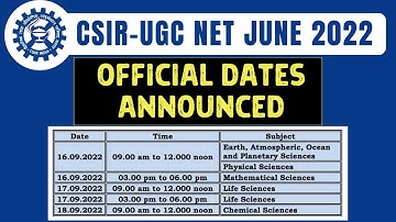 CSIR NET June 2022: Exam Dates Announced | Exam Schedule | Official Announcement
