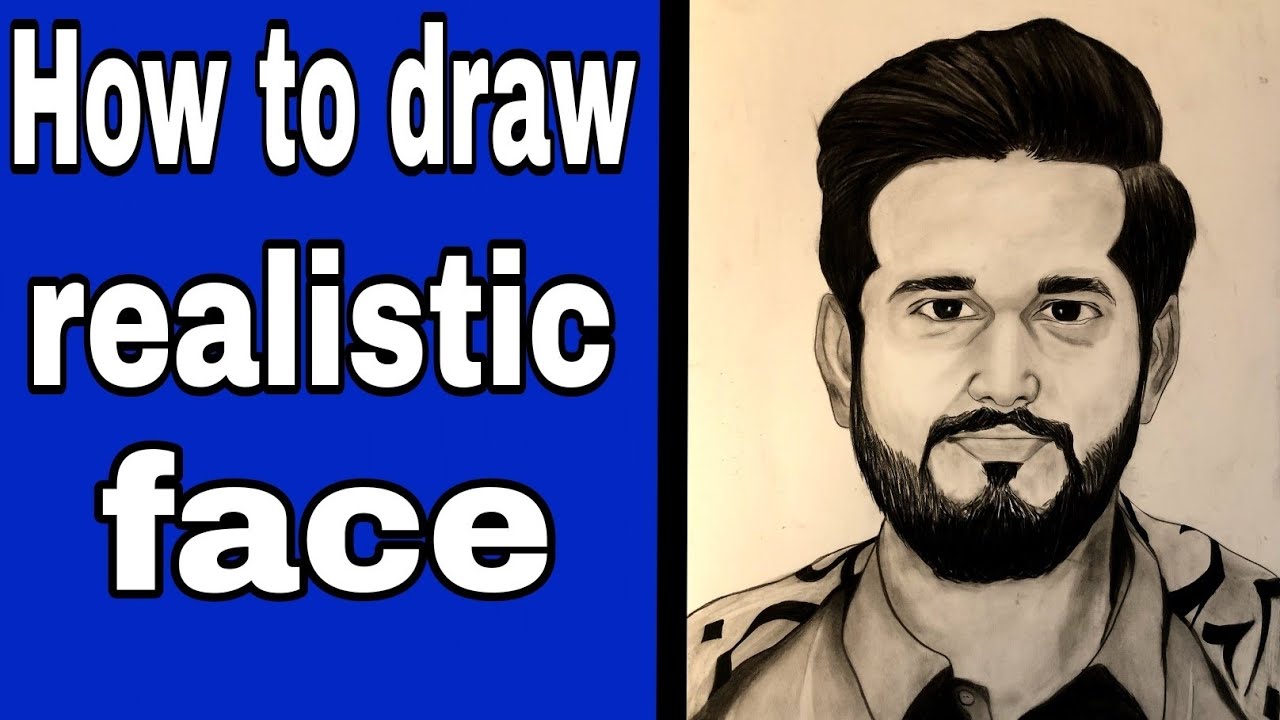 How to draw realistic face | realistic sketch - YouTube