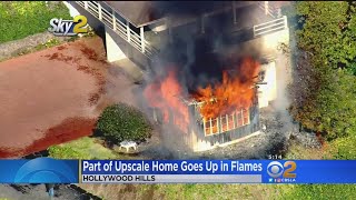 Part Of Upscale Hollywood Hills Home Goes Up In Flames