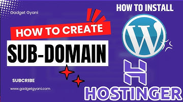 How To Create Subdomain and Install WordPress in Hostinger