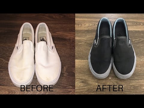 HOW TO CUSTOM DYE DIRTY WHITE VANS