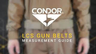 LCS Gun Belts measurement guide | Condor Outdoor