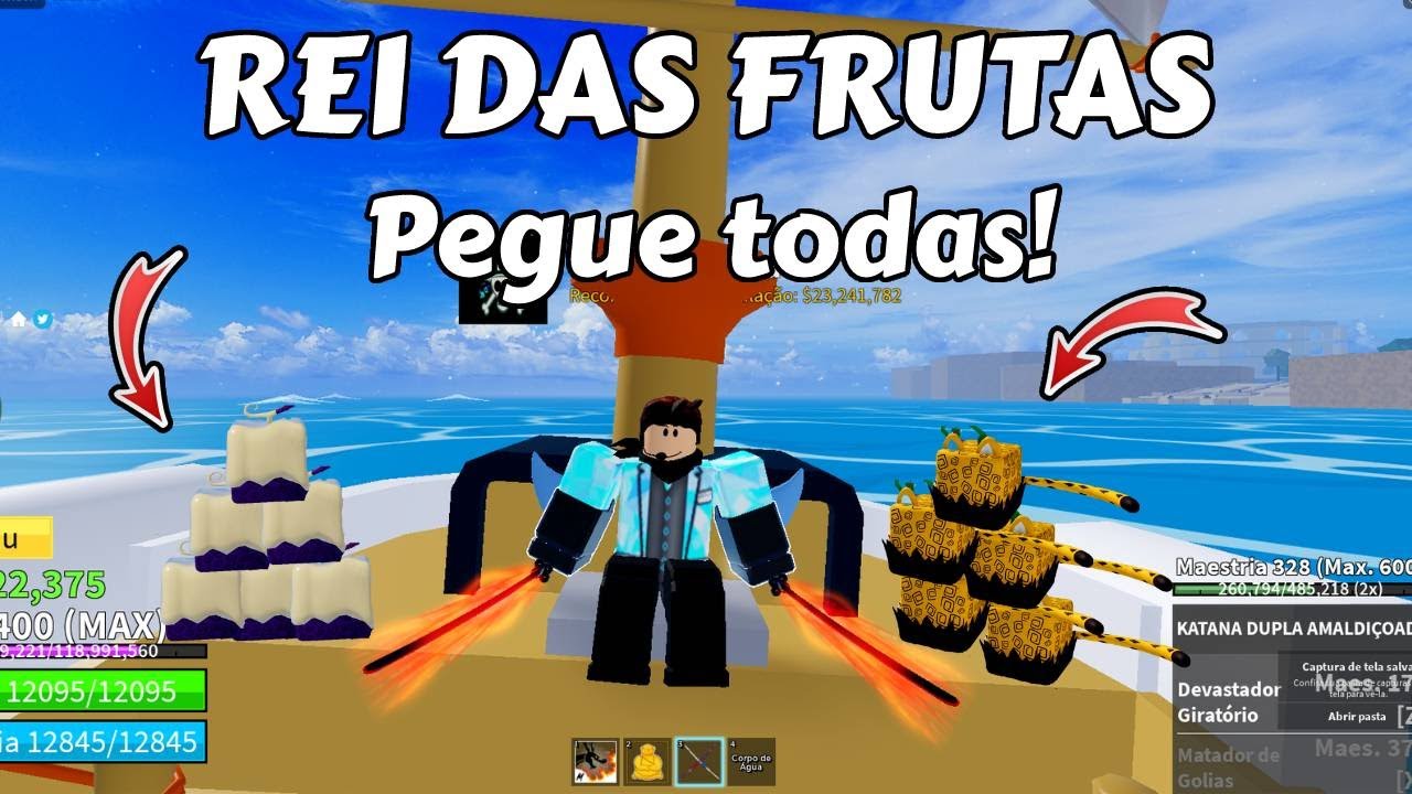 Roblox > Conta blox fruits level max sea 3 com vários itens e dough v2  permanente