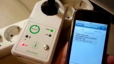 Power failure notification / power failure alarm with iSocket GSM 707 or iSocket GSM 707 Light