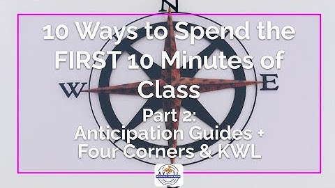 105 Anticipation Guides and KWLs