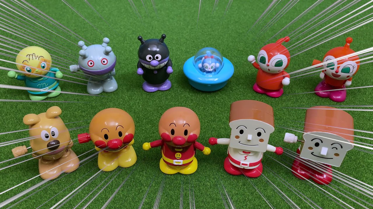 アンパンマン】 くるりんジャンプゼンマイおもちゃ/ANPANMAN - YouTube