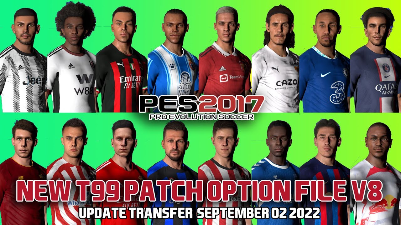 PES 2017 T99 PATCH OPTION FILE SEASON 2023/24