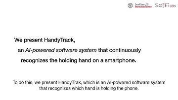 HandyTrak: Recognizing the Holding Hand on a Commodity Smartphone from Body Silhouette Images